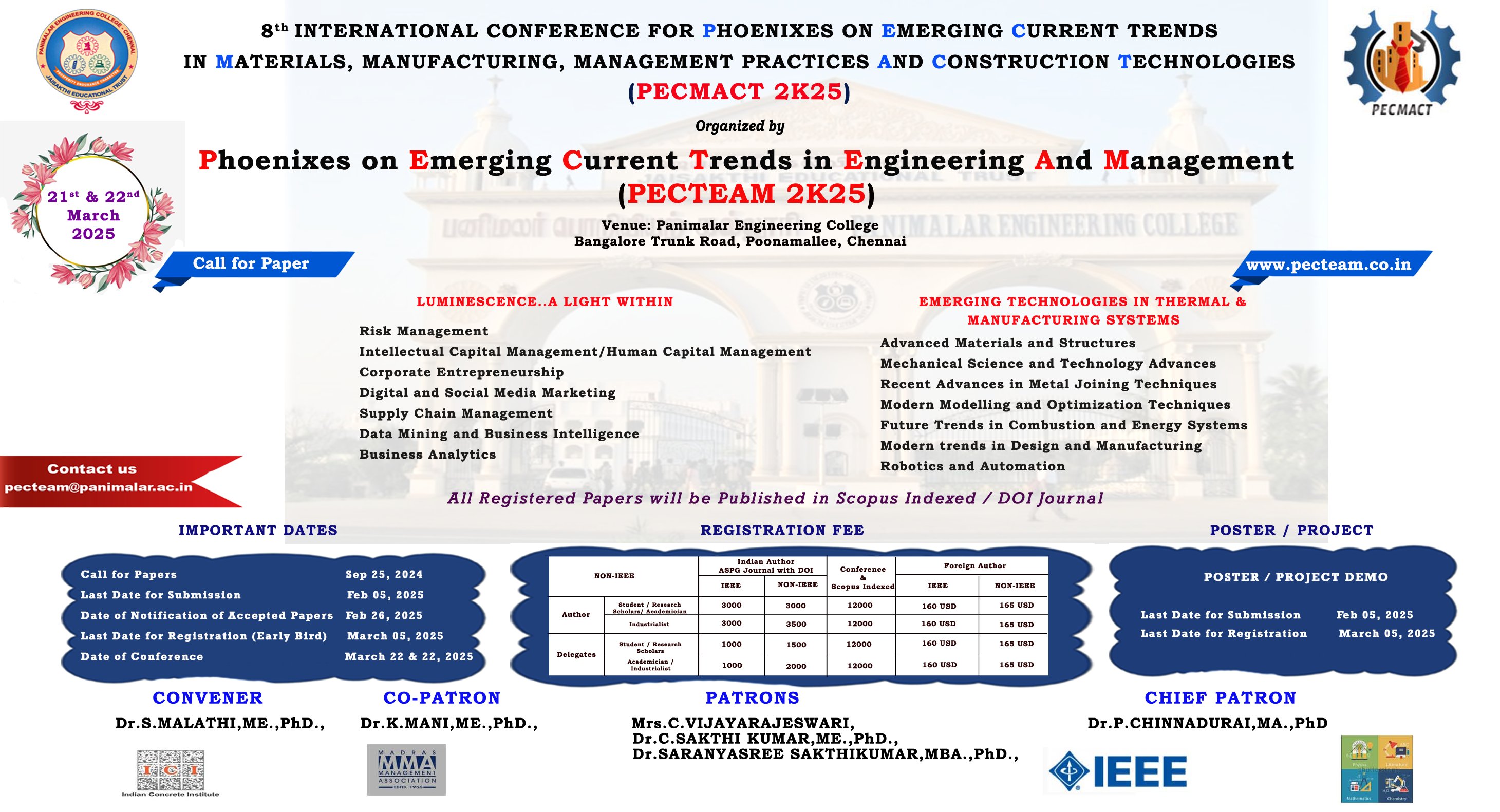 International Conference on Intelligent Computing ICONIC 2K25